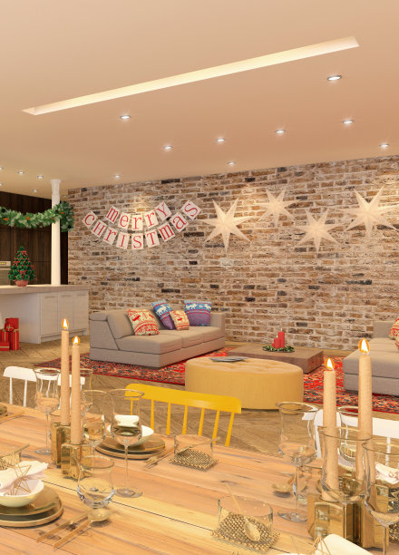 圣诞主题公寓室内素材图片