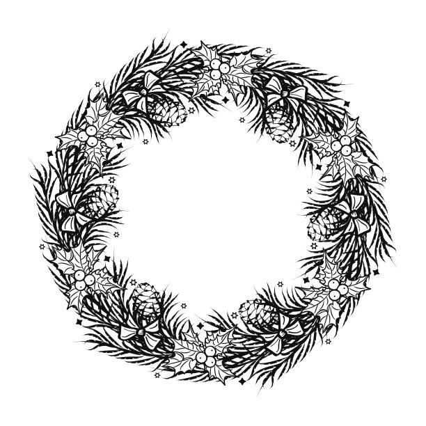 美丽的圣诞花环图片下载