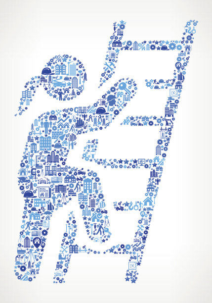 成功阶梯建筑行业矢量图标模式图片下载