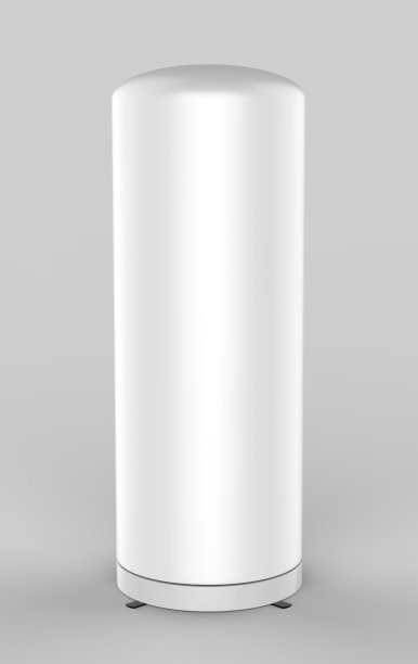 照明充气广告，白色空白管，大支柱，柱广告，空气，天空，风舞者的模型和模板设计。3 d渲染插图。图片下载