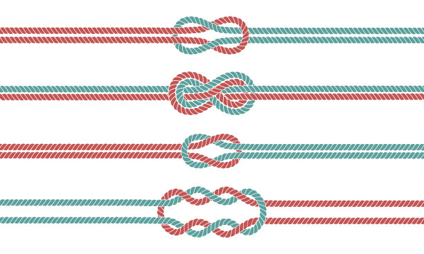 水手结和绳分隔和边界设置图片下载