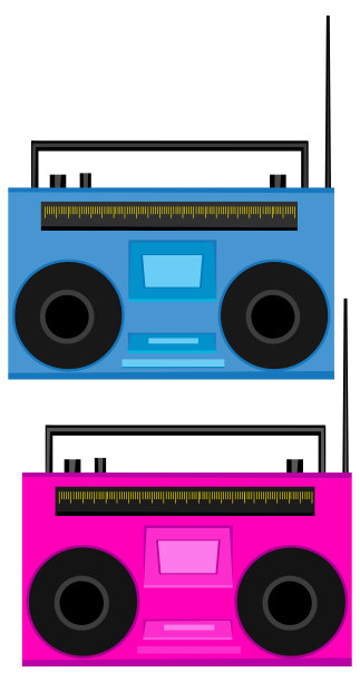 80年代风格的收录音机图片下载