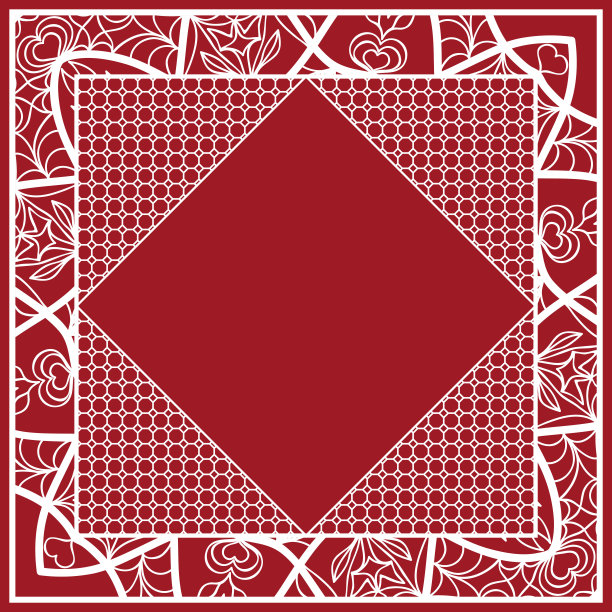 用六边形装饰的艺术装饰。印花面料有装饰性的边。台布，围巾，地毯，枕套的设计。矢量图图片下载