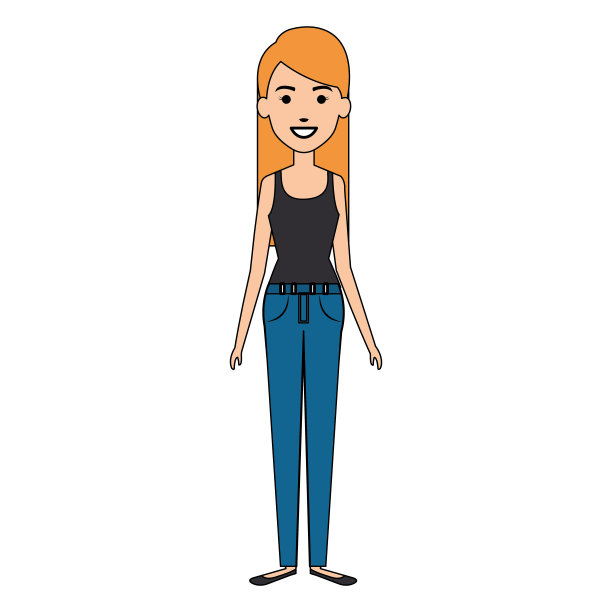 美丽的女人站在头像人物图片下载