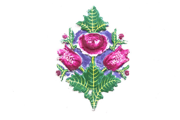 墙上的花雕像背景图片下载