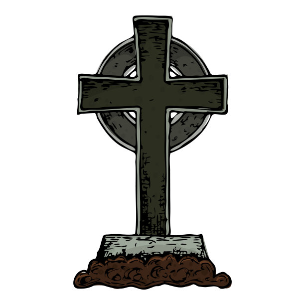 万圣节坟墓插图图片下载