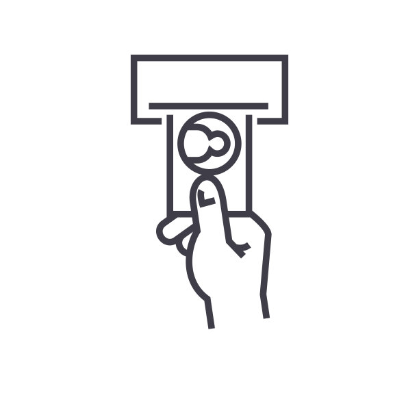 支付现金矢量线图标，标志，背景上的插图，可编辑的笔画图片下载