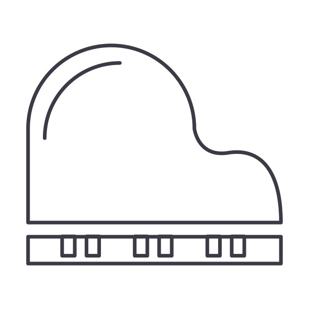 钢琴矢量线图标，标志，背景插图，可编辑的笔触图片下载