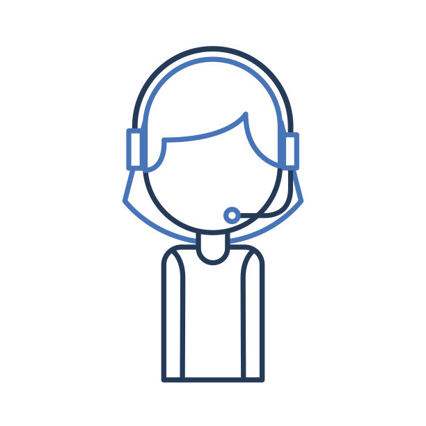 带耳机的客户支持接线员呼叫中心工作人员肖像图片下载