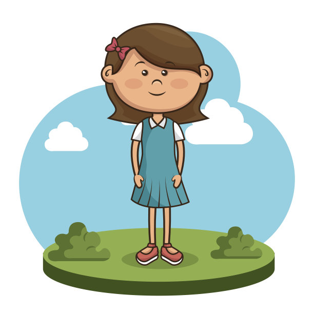 可爱的小女孩角色图片下载