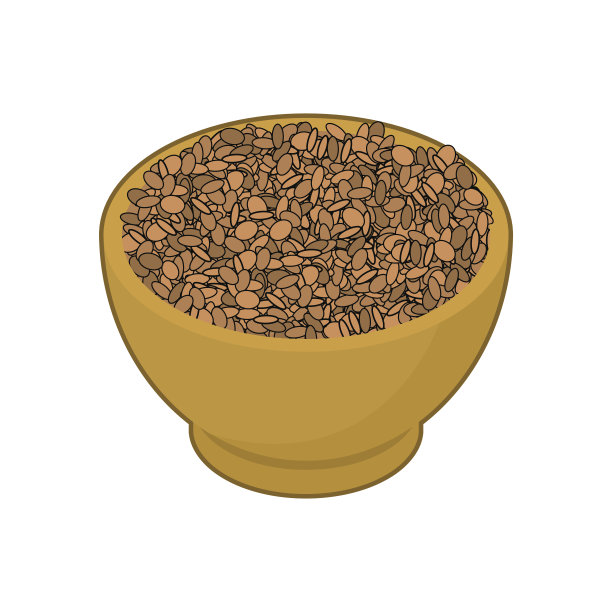 扁豆在木碗中孤立。木碟中的格栅。白色背景上的纹理。矢量图图片下载