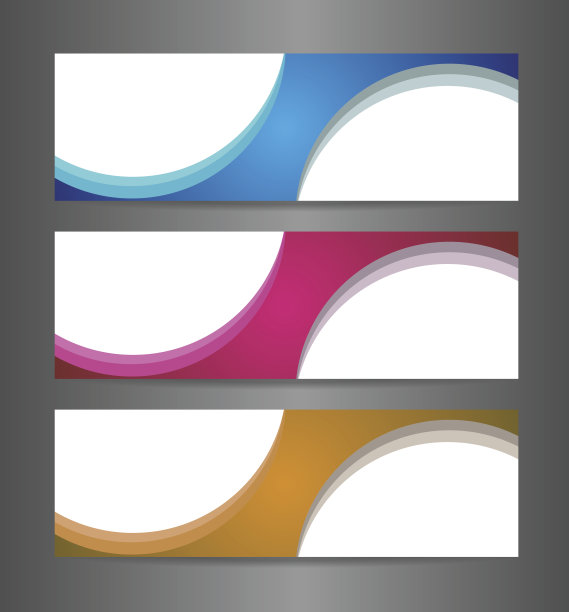 设置三个抽象的现代旗帜纹理。矢量横幅背景的网页横幅设计图片下载
