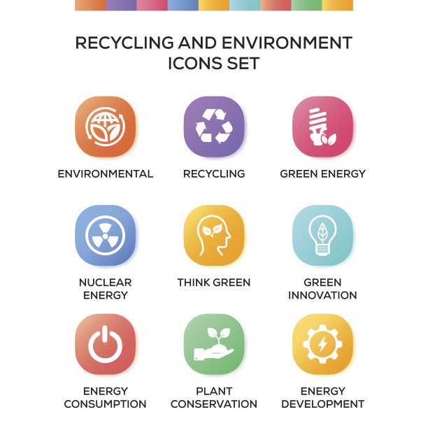 循环和环境图标设置为渐变背景图片下载