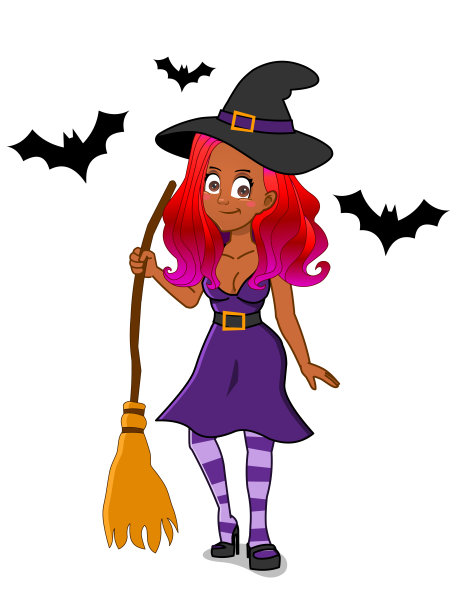 女巫拿着扫帚图片下载