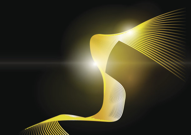 向量抽象黄金奢侈波背景图片下载