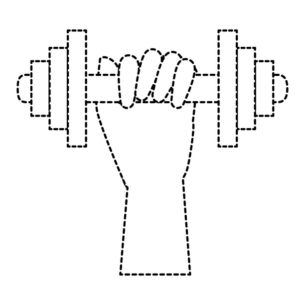 手握人体举重器械的健身房图片下载