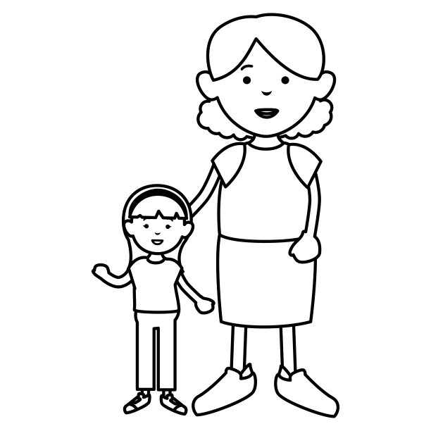 祖母和孙女的化身图片下载