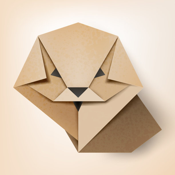 传统的折纸狗狗纹理图片下载