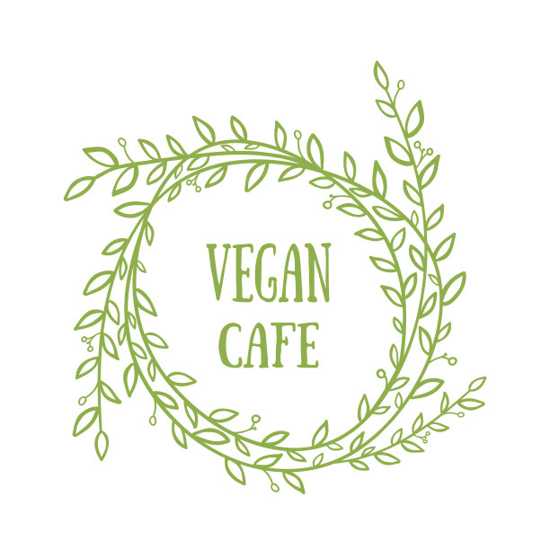 素食餐厅标志图片下载