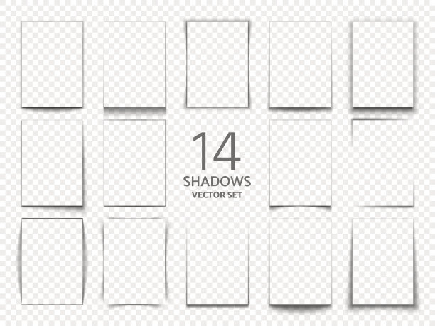 矩形阴影框框架的纸。3d透明阴影效果图片下载