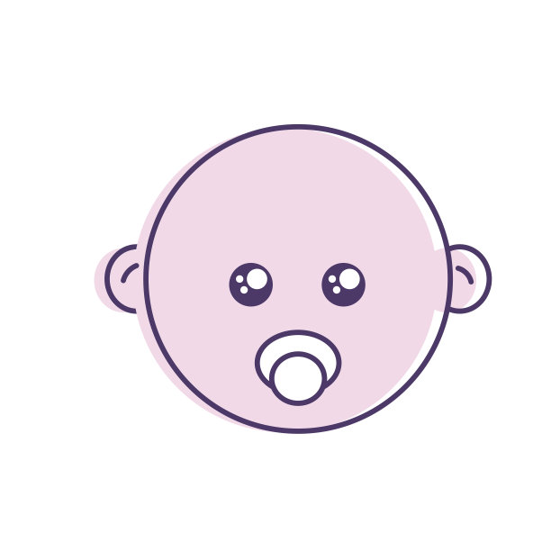 婴儿头与acifier设计图片下载