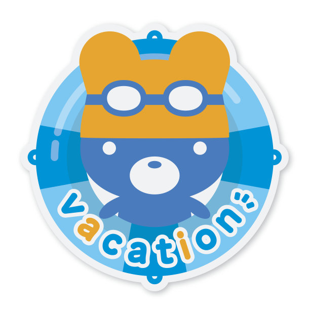 夏季熊游泳/漂浮主题图片下载