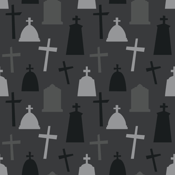与墓碑图案无缝衔接。万圣节的背景图片下载