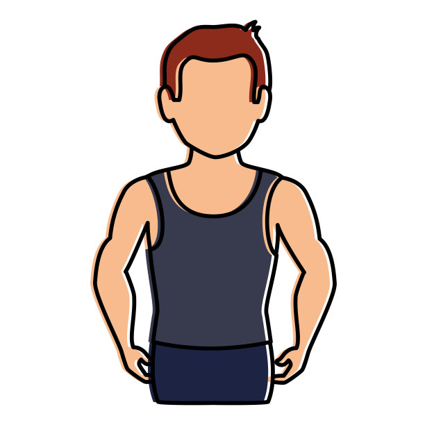 穿着运动服的瘦子图片下载