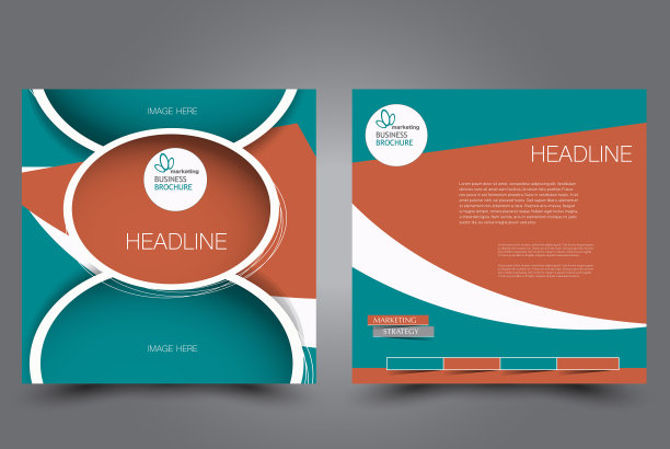 广场宣传单模板。宣传册设计。图片下载