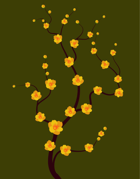 矢量樱花为中国新年和农历新年图片下载