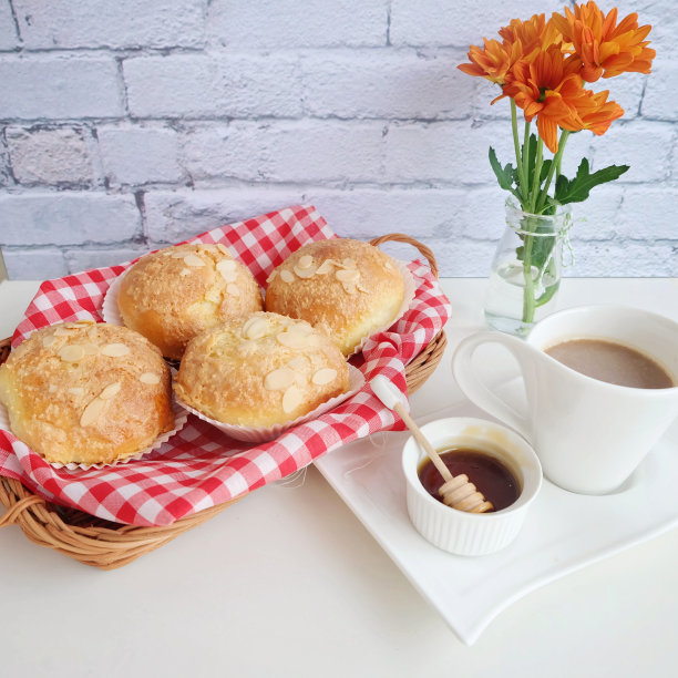 面包和一杯咖啡图片下载