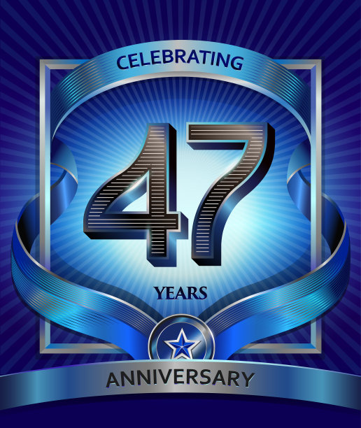 47周年庆典广告banner矢量模板图片下载