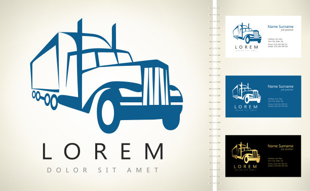 卡车向量。货运车。图片下载