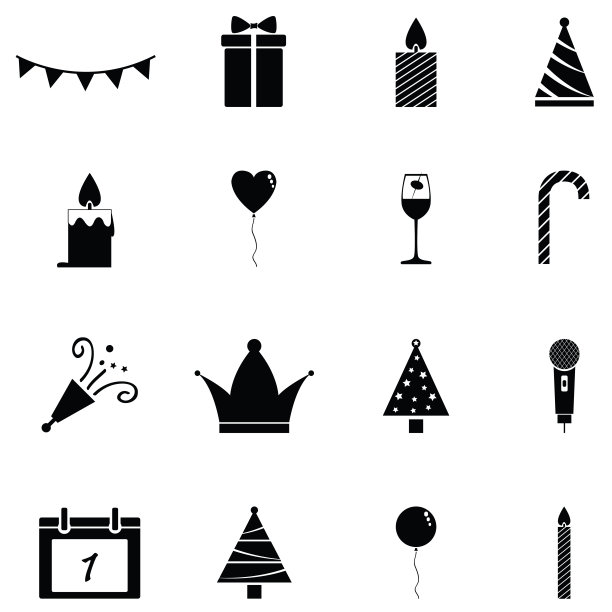 新年标志套装图片下载