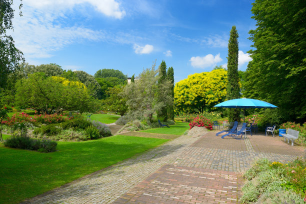 德国曼海姆市的城市公园。图片下载