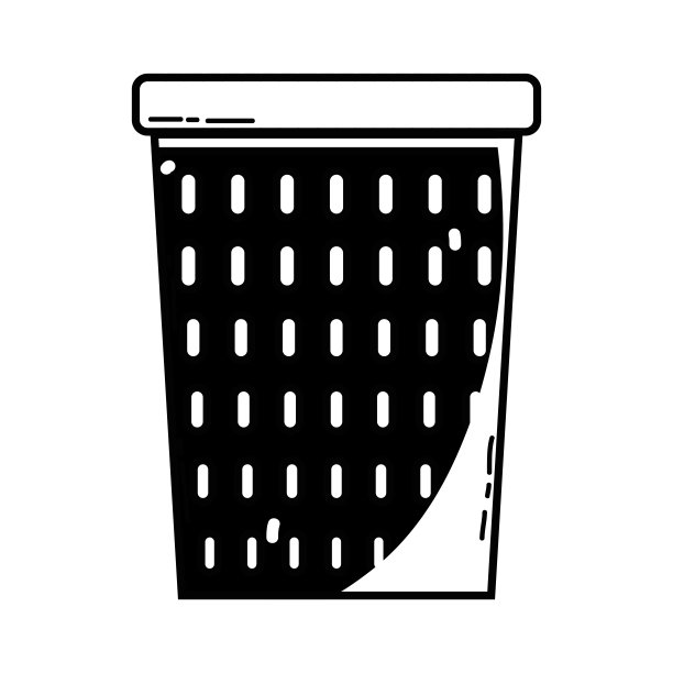 轮廓可爱的篮子脏衣服设计图片下载