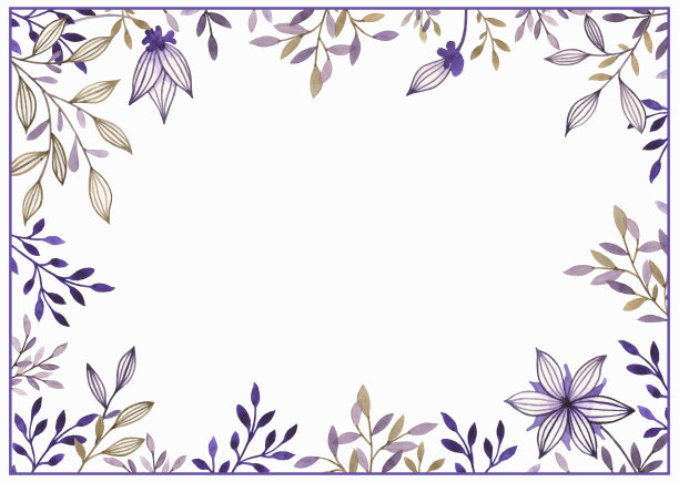 手绘水彩矩形框架图片下载