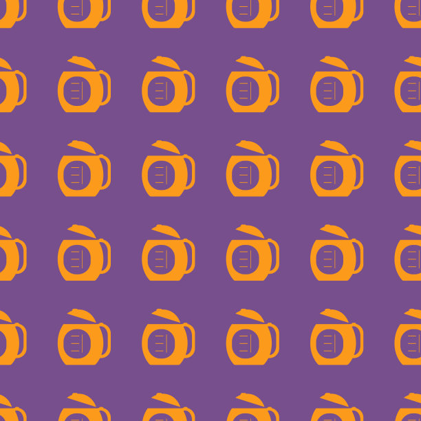 水壶矢量插图上的无缝模式背景图片下载