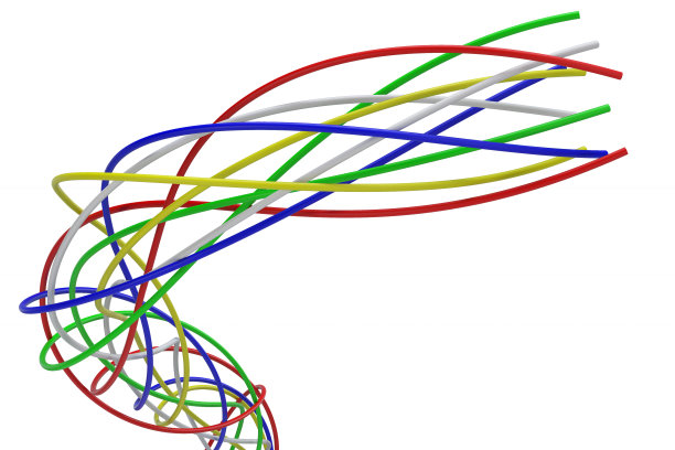 彩色电脑电缆图片下载