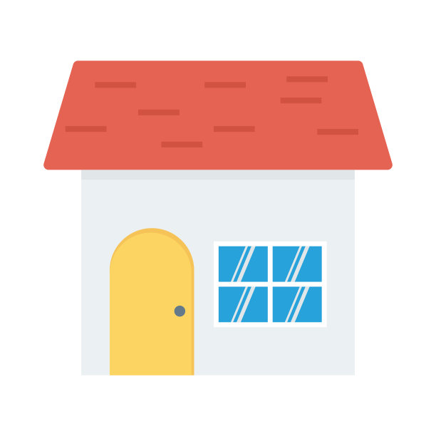 甜蜜的家平面矢量图标图片下载