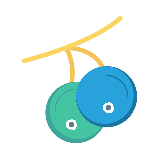 樱桃平面矢量图标图片下载