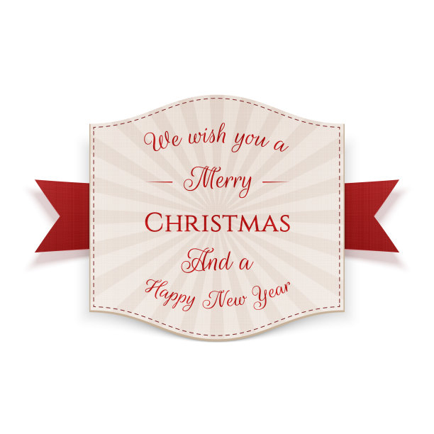 矢量圣诞问候横幅图形元素图片下载