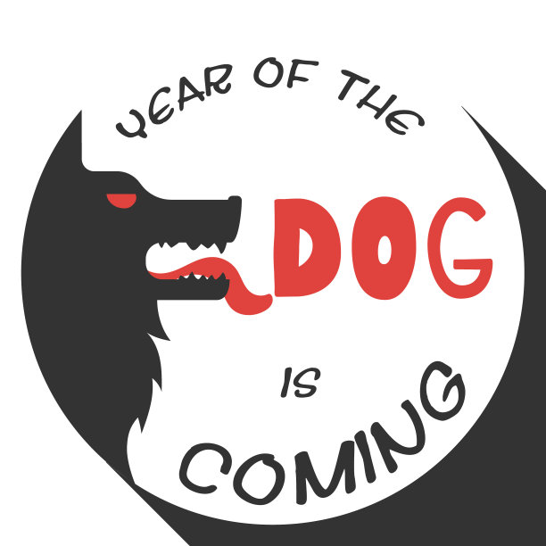 狗的头部剪影，矢量插图图片下载