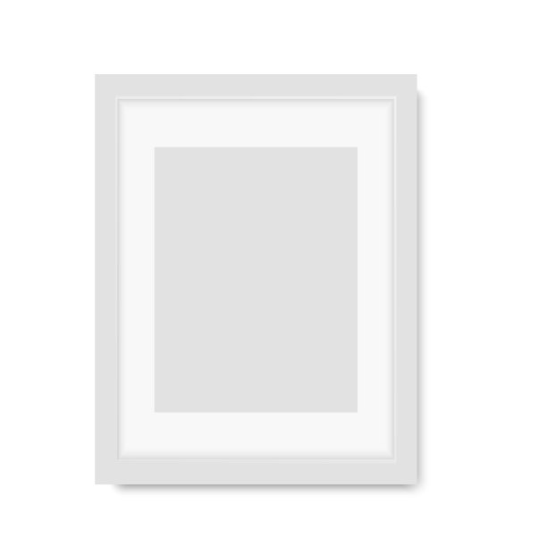 现实的白色框架孤立在白色背景。矢量图图片下载