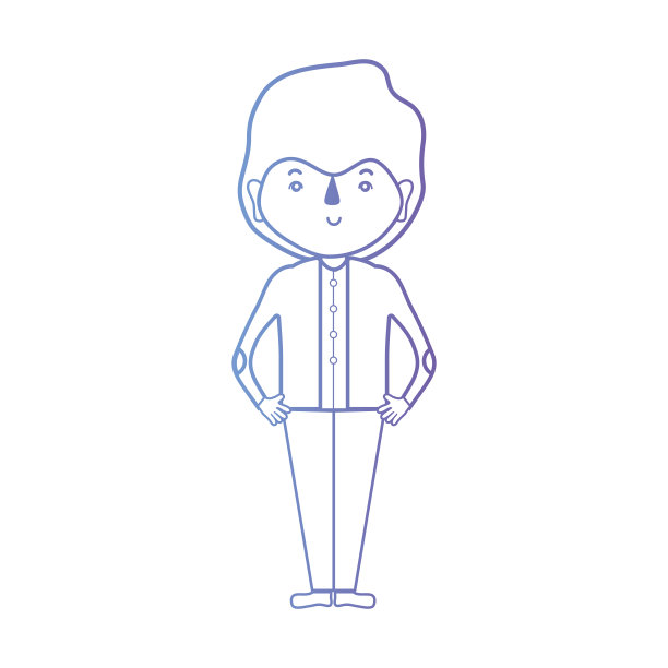 有发型和服装设计的线人图片下载