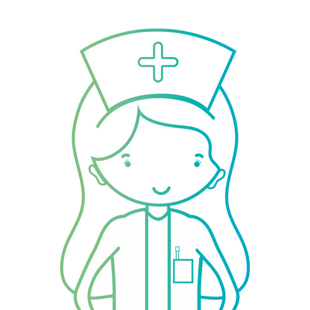 线女护士制服和发型设计图片下载