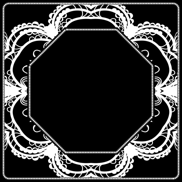艺术装饰框架与花卉装饰织物设计。矢量插图。图片下载