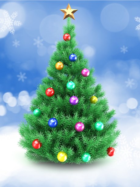 3 d的圣诞树图片下载