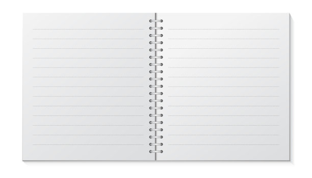 打开的空白活页夹笔记本图片下载