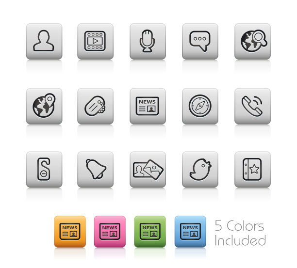 社会通讯图标//大纲按钮图片下载